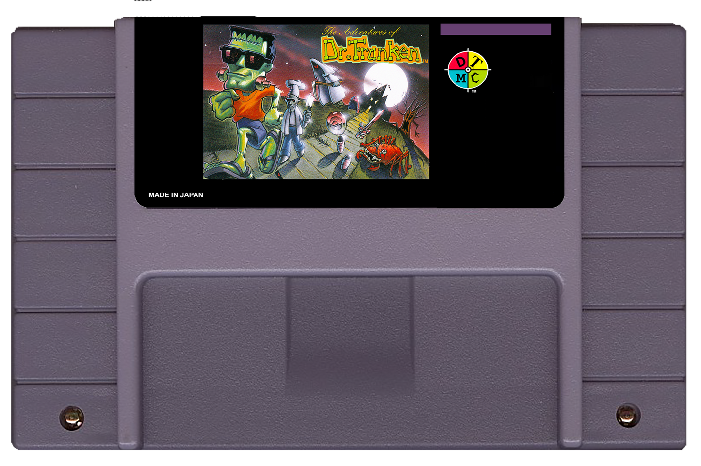 The Adventures of Dr. Franken (SNES Compatible) - Reproduction Video Game Cartridge with Case and Manual image 1