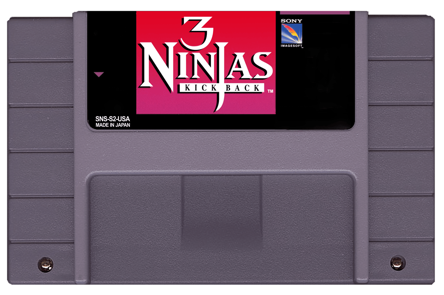 3 Ninjas Kick Back (SNES Compatible) - Reproduction Video Game Cartridge with Case and Manual image 1
