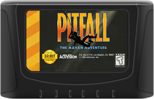 Pitfall: The Mayan Adventure (32X Compatible) - Reproduction Video Game Cartridge with Case and Manual