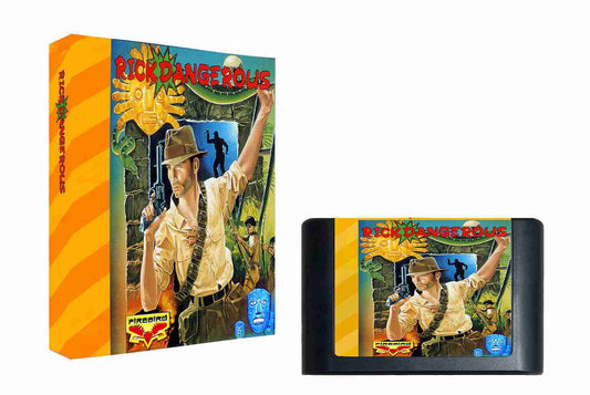 Rick Dangerous (xRick Homebrew) (32X Compatible) – Reproduction Video Game Cartridge with Case image 0