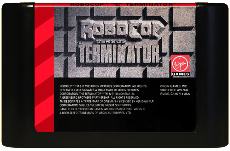 Robocop Versus The Terminator (Genesis Compatible) - Reproduction Video Game Cartridge image 0