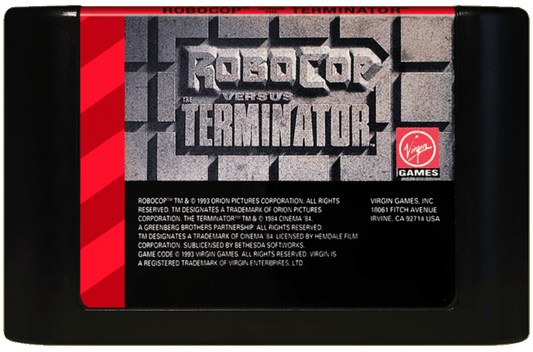 Robocop Versus The Terminator (Genesis Compatible) - Reproduction Video Game Cartridge image 0