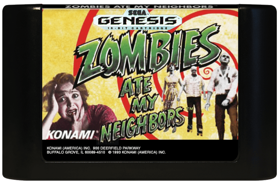 Zombies Ate My Neighbors (Genesis Compatible) - Reproduction Video Game Cartridge image 0