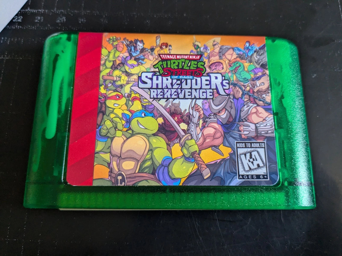 Teenage Mutant Ninja Turtles (of Rage): Shredder's Re-Revenge (Genesis Compatible) (Glow in the Dark Ooze Edition) - with Case and Manual image 4