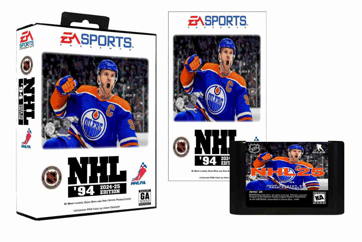 NHL '94 2025 Edition (v3.8) (Genesis Compatible) - Reproduction Video Game Cartridge with Box and Manual image 0