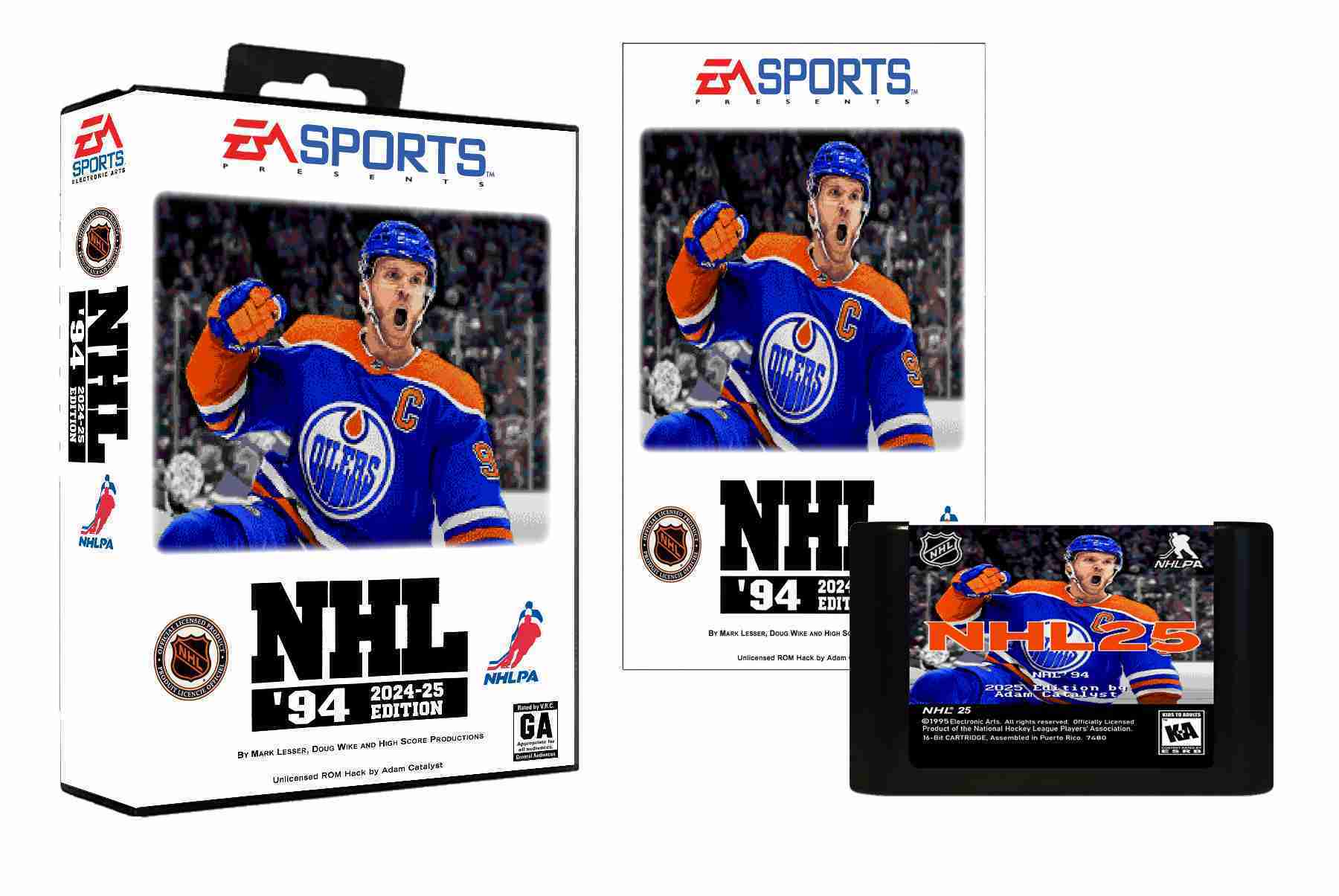NHL '94 2025 Edition (v3.8) (Genesis Compatible) - Reproduction Video Game Cartridge with Box and Manual image 0