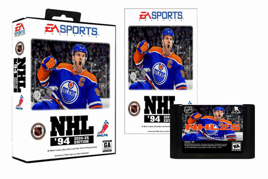 NHL '94 2025 Edition (v3.8) (Genesis Compatible) - Reproduction Video Game Cartridge with Box and Manual image 0