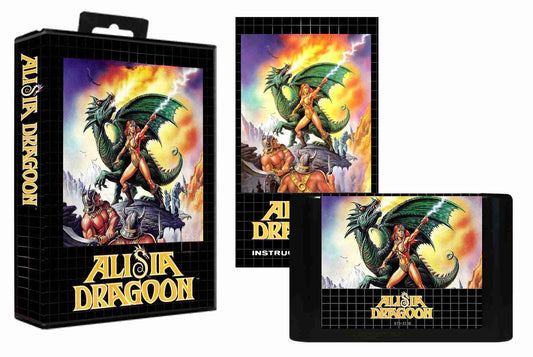 Alisia Dragoon (Genesis Compatible) – Reproduction Video Game Cartridge with Case and Manual image 0