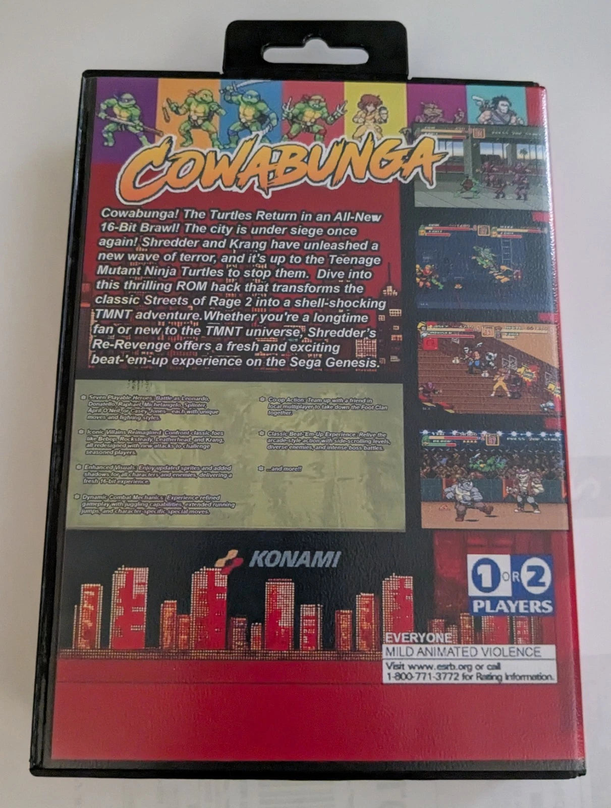 Teenage Mutant Ninja Turtles (of Rage): Shredder's Re-Revenge (Genesis Compatible) (Glow in the Dark Ooze Edition) - with Case and Manual image 8
