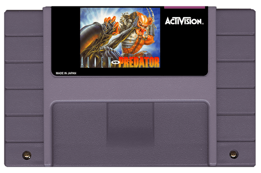 Alien vs. Predator (SNES Compatible) – Reproduction Video Game Cartridge with Case and Manual image 1
