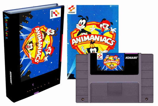 Animaniacs (SNES Compatible) - Reproduction Video Game Cartridge with Case and Manual image 0