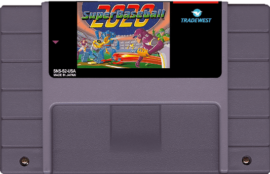 Super Baseball 2020 (SNES Compatible) - Reproduction Video Game Cartridge with Case and Manual image 1