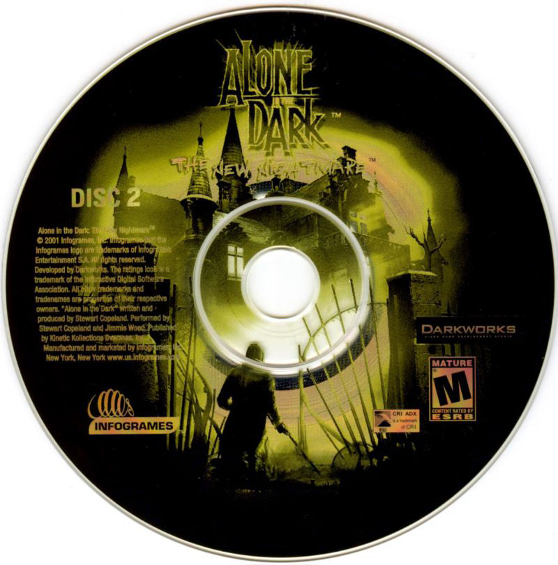 Alone in the Dark: The New Nightmare (DVD Box) (Dreamcast Compatible) – Reproduction Video Game CDs