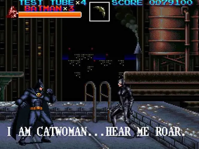 Batman Returns (SNES Compatible) - Reproduction Video Game Cartridge with Box and Manual