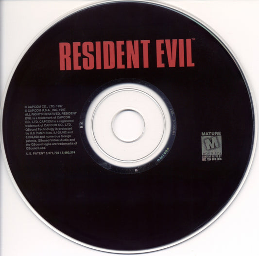 Resident Evil (DVD Case) (Saturn Compatible for Polymega or Modded Saturn) - Reproduction Video Game CD
