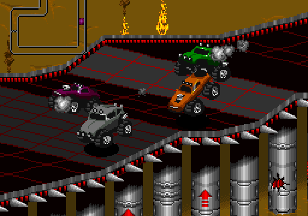 Rock 'n Roll Racing (SNES Compatible) - Reproduction Video Game Cartridge with Case and Manual