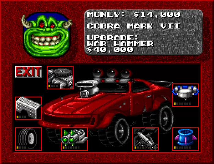 Rock 'n Roll Racing (SNES Compatible) - Reproduction Video Game Cartridge with Case and Manual