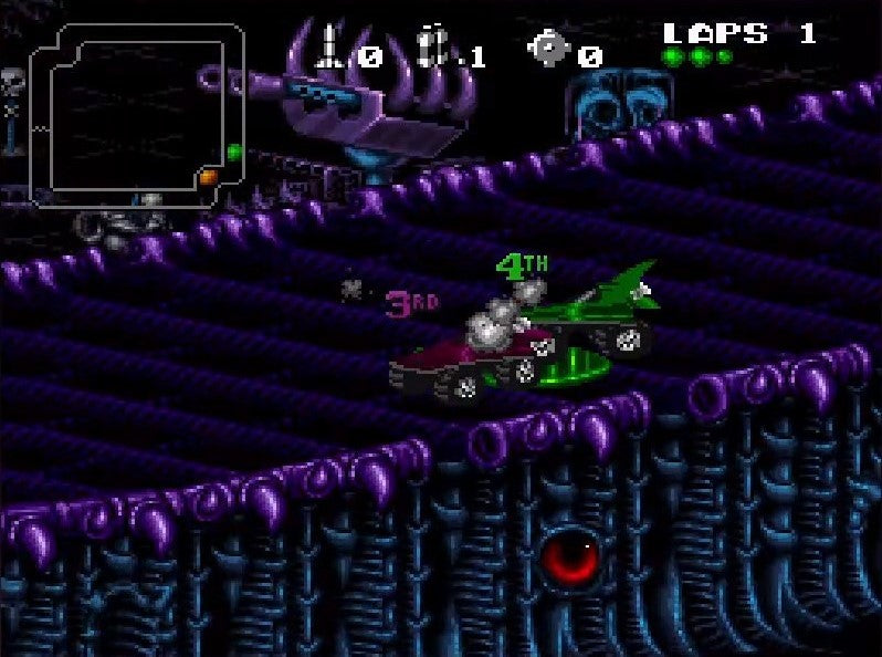 Rock 'n Roll Racing (SNES Compatible) - Reproduction Video Game Cartridge with Case and Manual