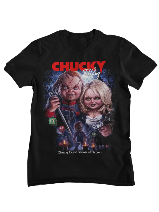 Chucky and Tiffany Horror Movie T-Shirt - Retro 90s Horror Graphic Tee