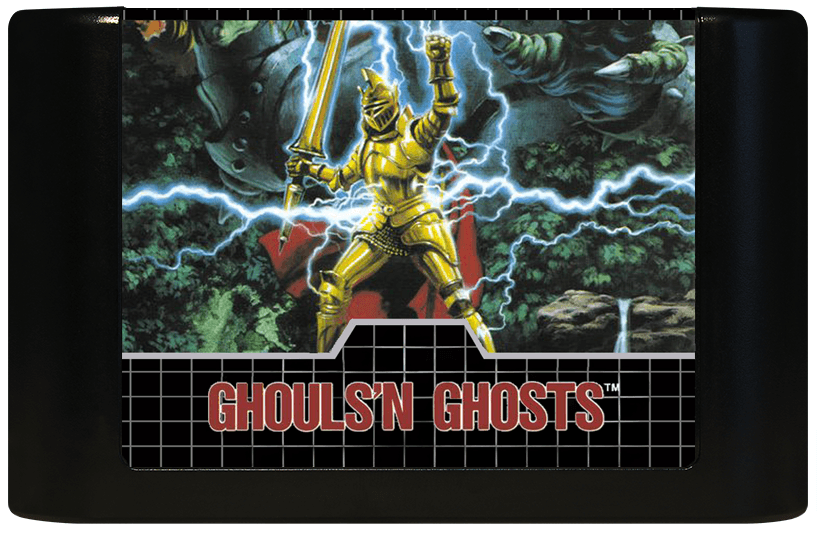Ghouls 'n Ghosts (Genesis Compatible) - Reproduction Video Game Cartridge image 0