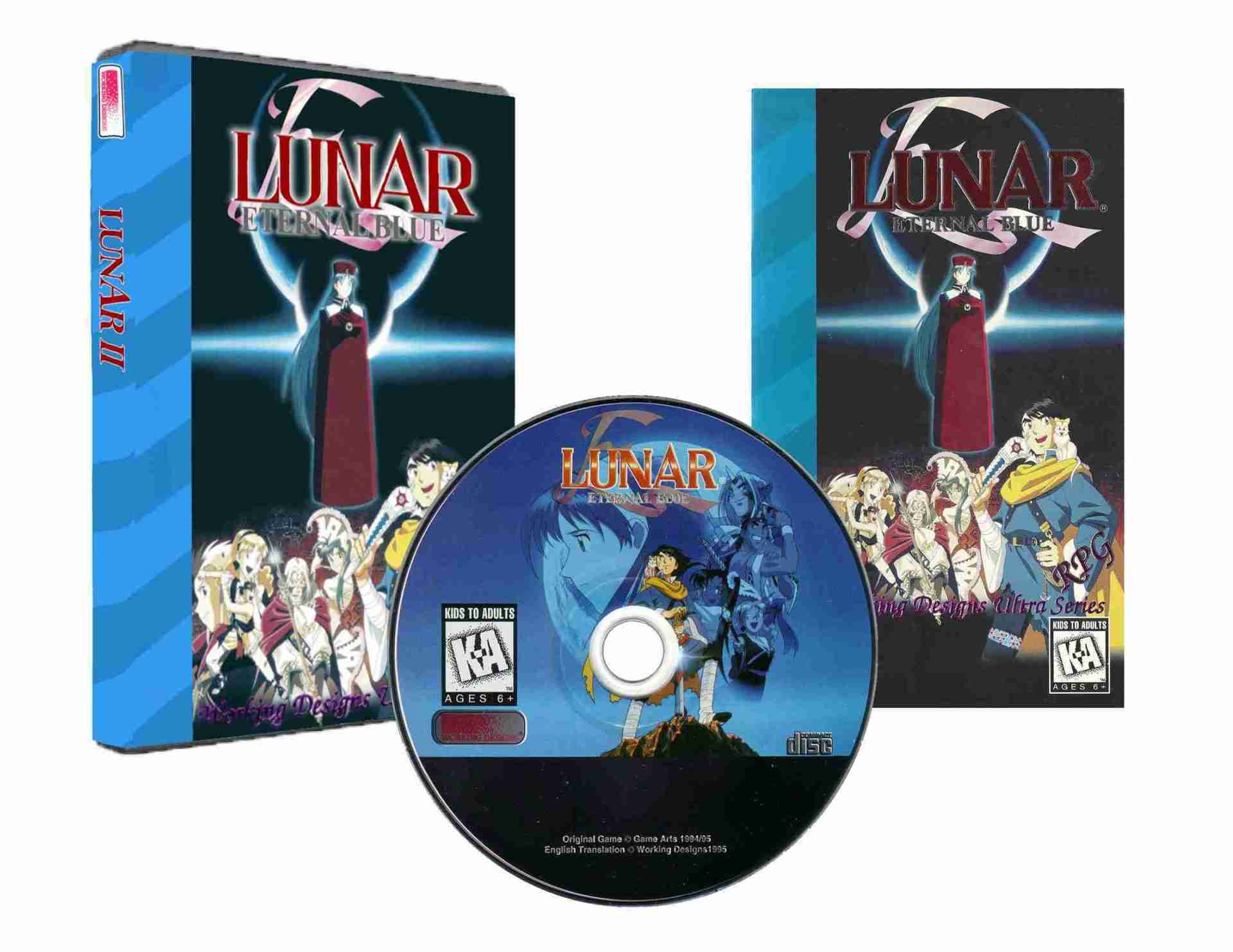 Lunar: Eternal Blue (DVD Case)(Sega CD Compatible) - Reproduction Video Game CD image 0