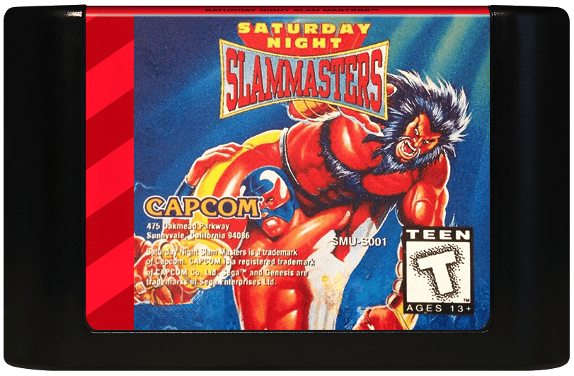 Saturday Night Slam Masters (Genesis Compatible) - Reproduction Video Game Cartridge image 0