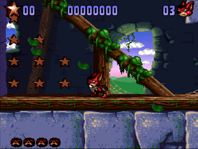 Aero the Acro-Bat 2 (Genesis Compatible) – Reproduction Video Game Cartridge with Case and Manual