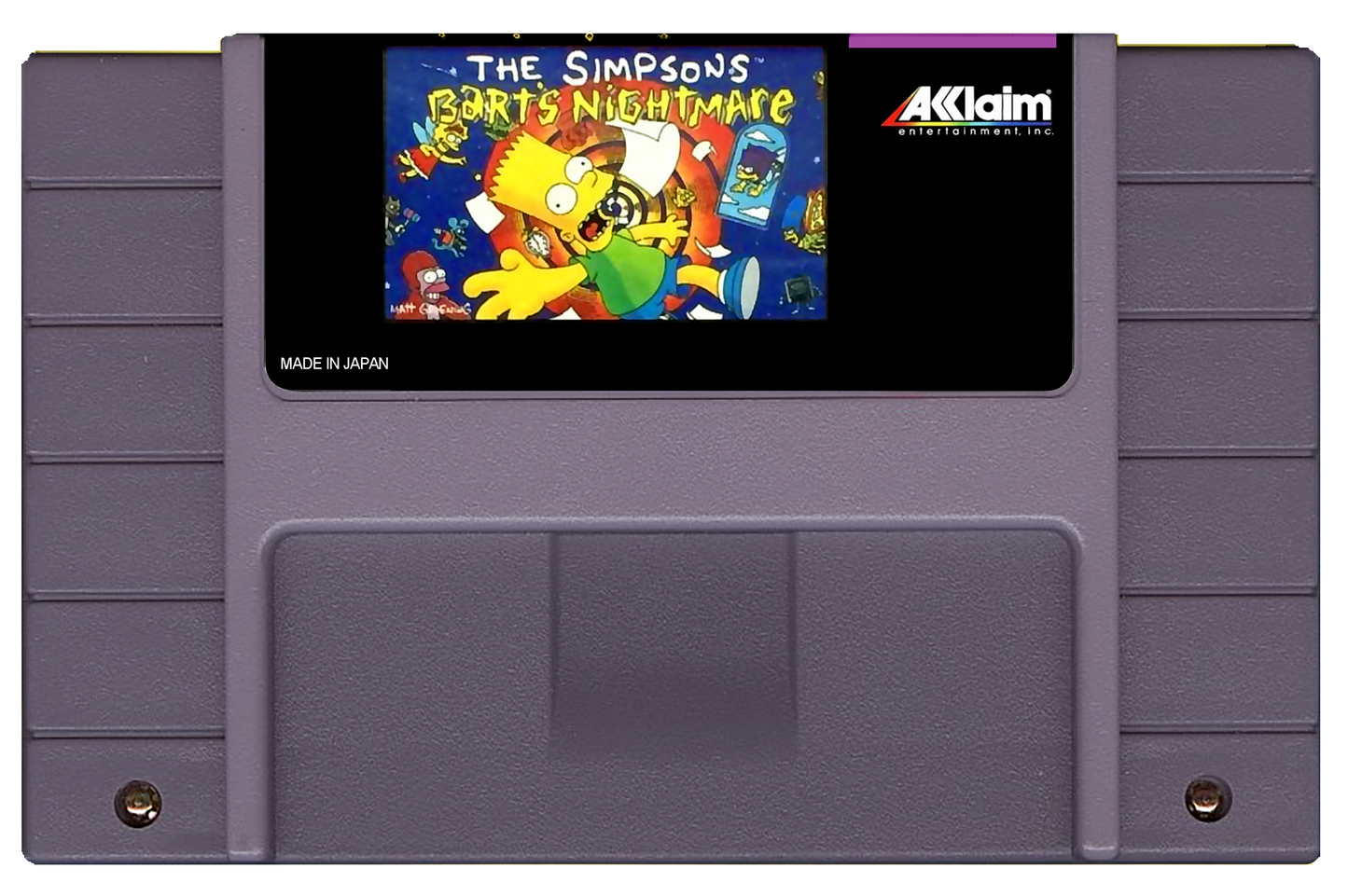 Bart's Nightmare (SNES Compatible) - Reproduction Video Game Cartridge with Case and Manual image 1