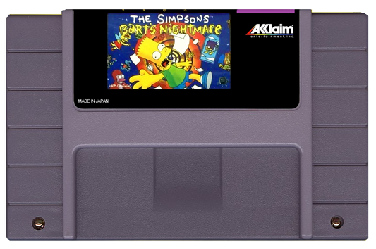Bart's Nightmare (SNES Compatible) - Reproduction Video Game Cartridge with Case and Manual image 1