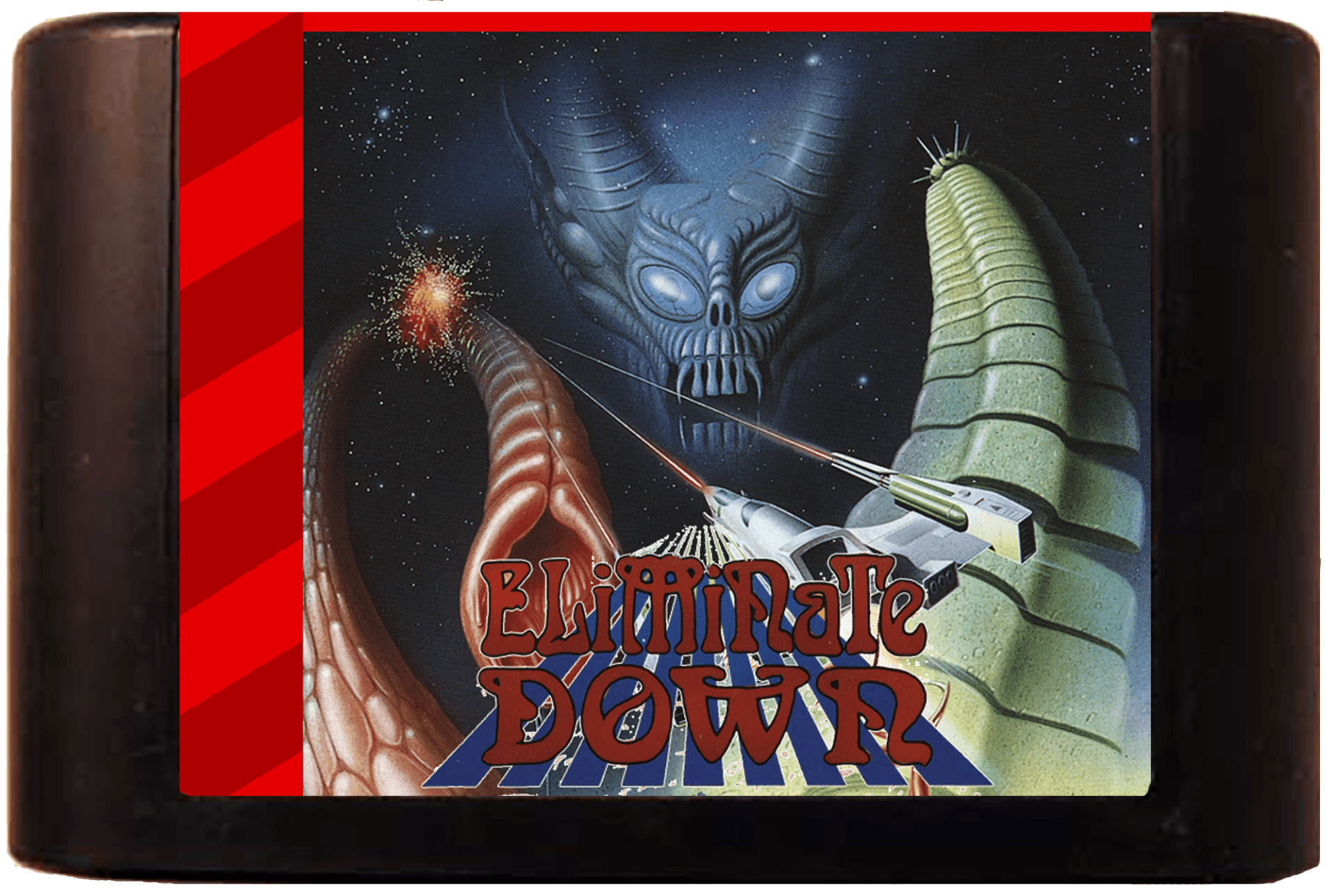 Eliminate Down (Genesis Compatible) - Reproduction Video Game Cartridge image 0