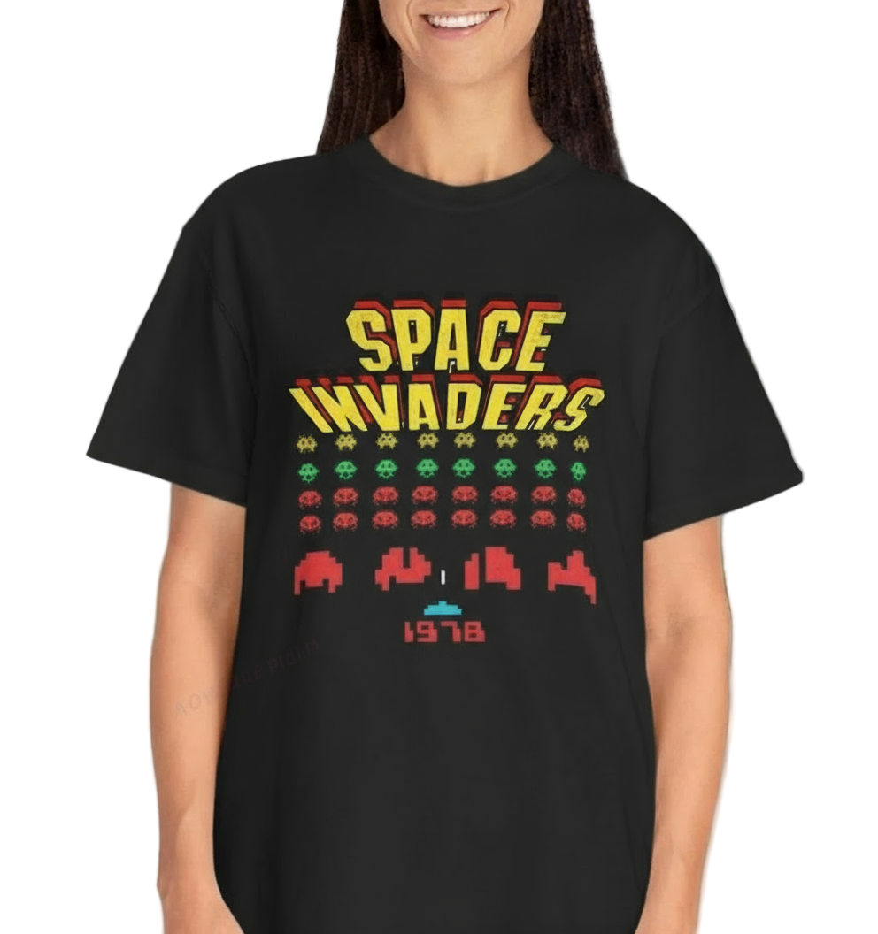 Black Space Invaders T-Shirt