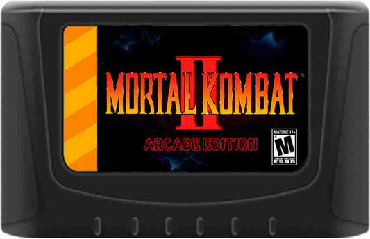 Mortal Kombat II Arcade Edition (32X Compatible) (32X Shell) – Reproduction Video Game Cartridge with Case and Manual image 1