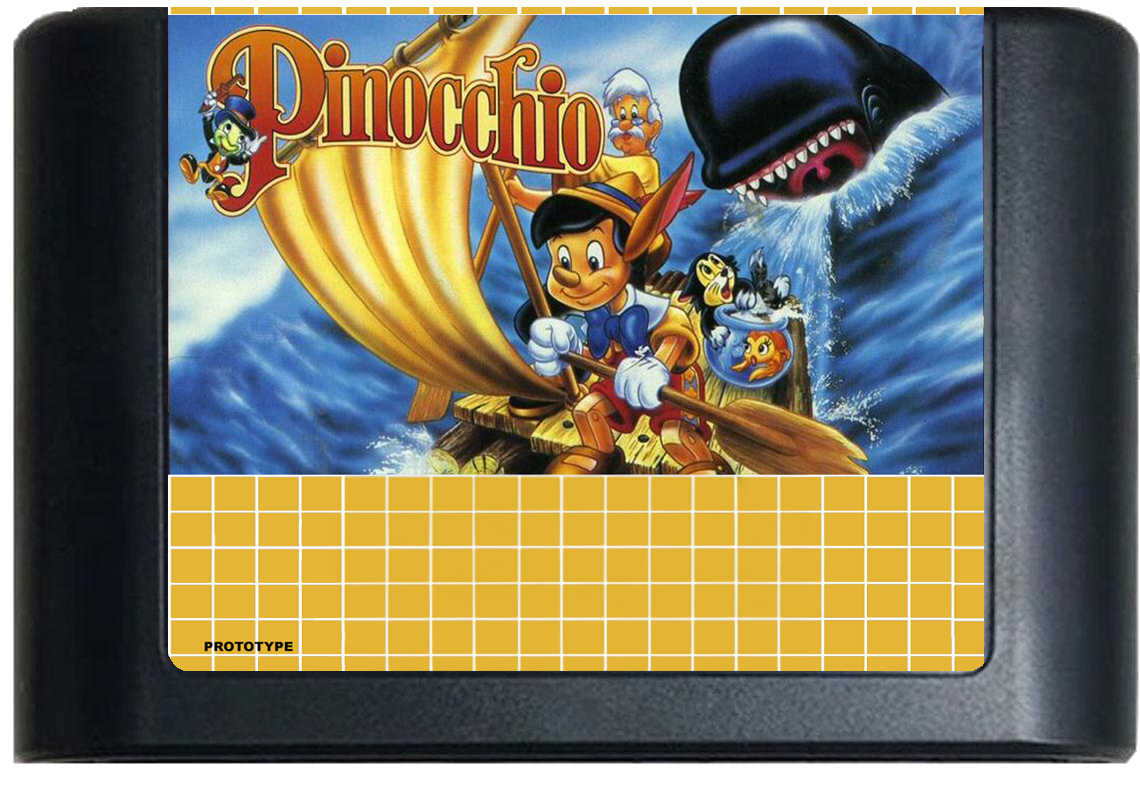 Pinocchio 32X (Prototype) (32 Compatible) – Reproduction Video Game Cartridge with Case