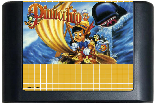 Pinocchio 32X (Prototype) (32 Compatible) – Reproduction Video Game Cartridge with Case
