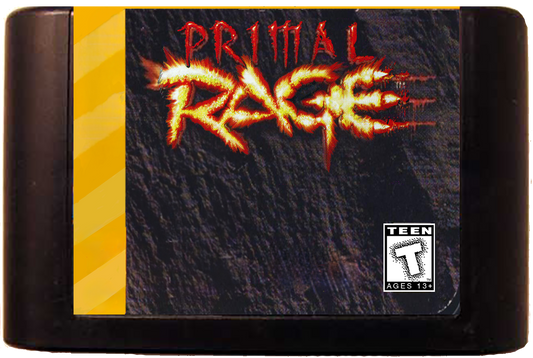 Primal Rage (32X Compatible) – Reproduction Video Game Cartridge with Case and Manual
