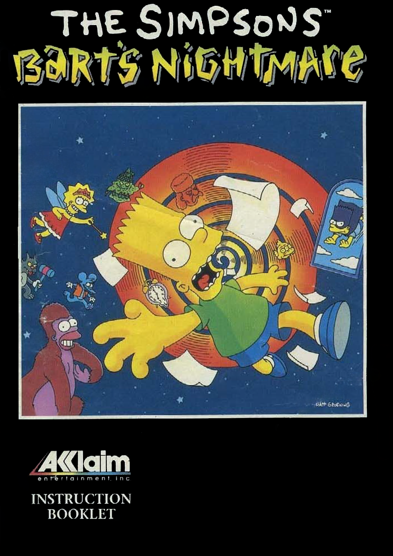 Bart's Nightmare (SNES Compatible) - Reproduction Video Game Cartridge with Case and Manual