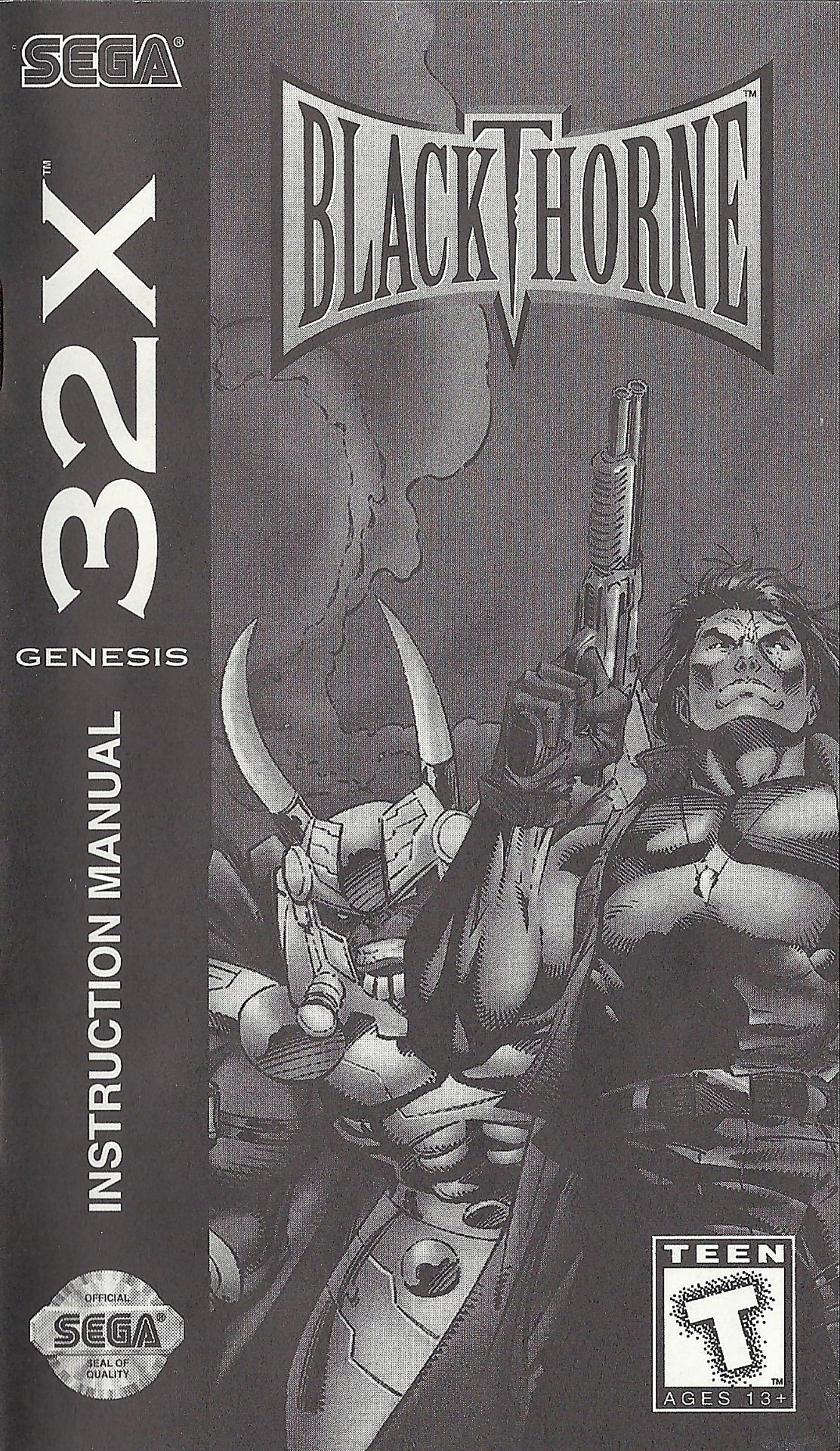 Blackthorne (32X Compatible) (32X Shell) - Reproduction Video Game Cartridge with Case and Manual