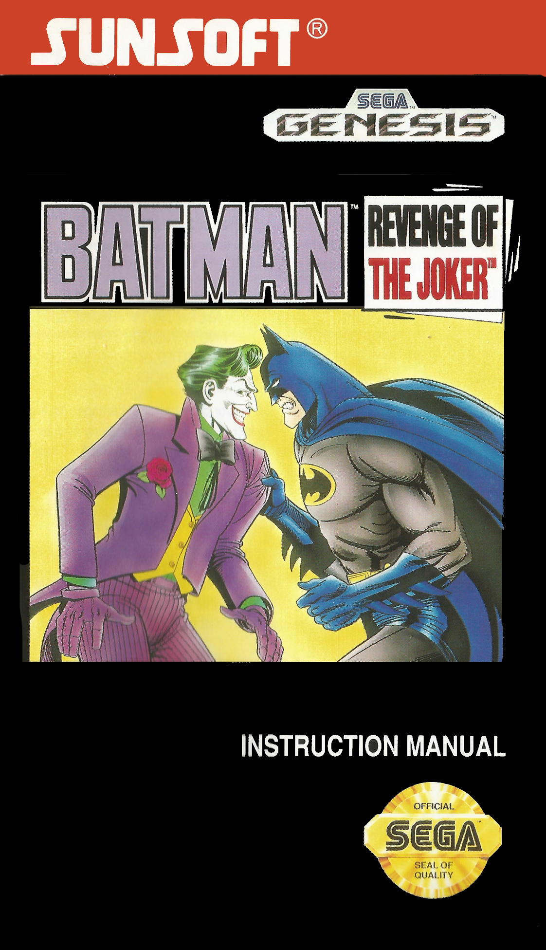 Batman: Revenge of the Joker (Genesis Compatible) – Reproduction Video Game Cartridge with Case and Manual