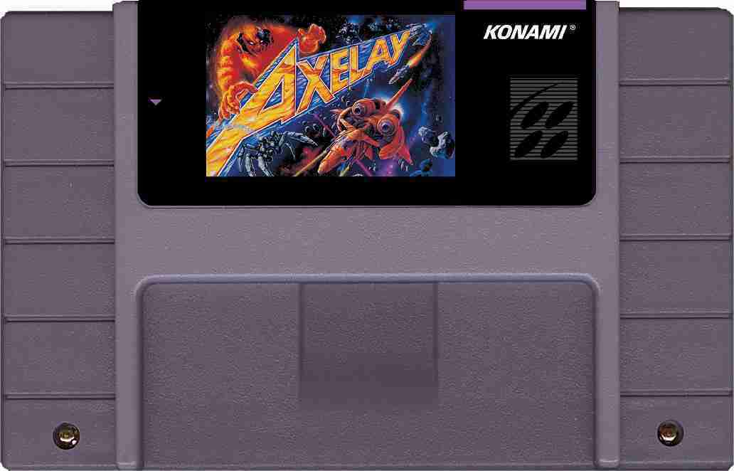 Axelay (SNES Compatible) - Reproduction Video Game Cartridge with Case and Manual image 1