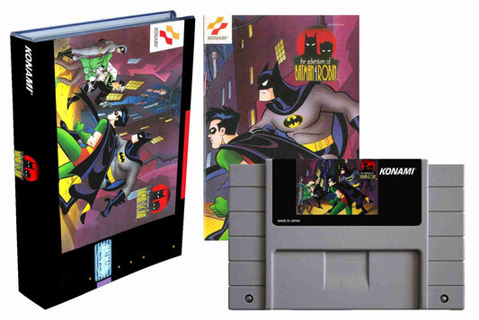 The Adventures of Batman & Robin (SNES Compatible) - Reproduction Video Game Cartridge with Case and Manual image 0