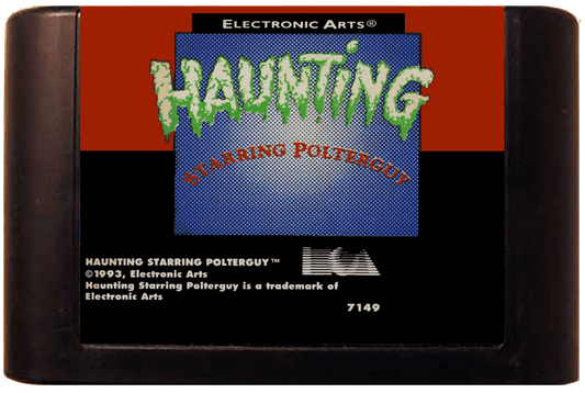 Haunting Starring Polterguy (Genesis Compatible) - Reproduction Video Game Cartridge image 0