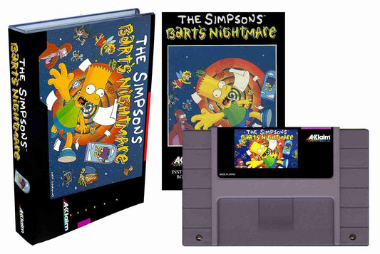 Bart's Nightmare (SNES Compatible) - Reproduction Video Game Cartridge with Case and Manual image 0