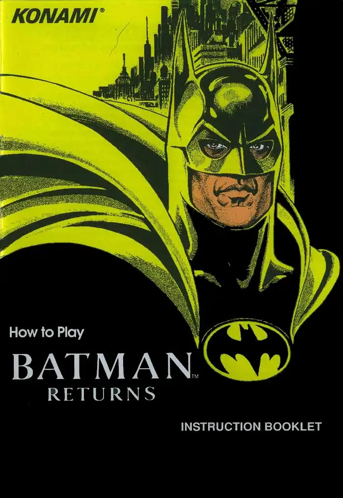 Batman Returns (SNES Compatible) - Reproduction Video Game Cartridge with Box and Manual