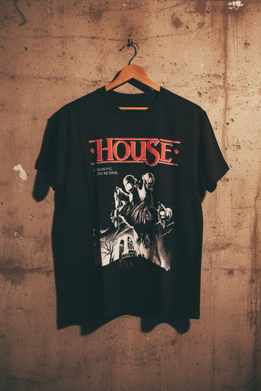 Hanging on vintage hanger with dramatic lighting