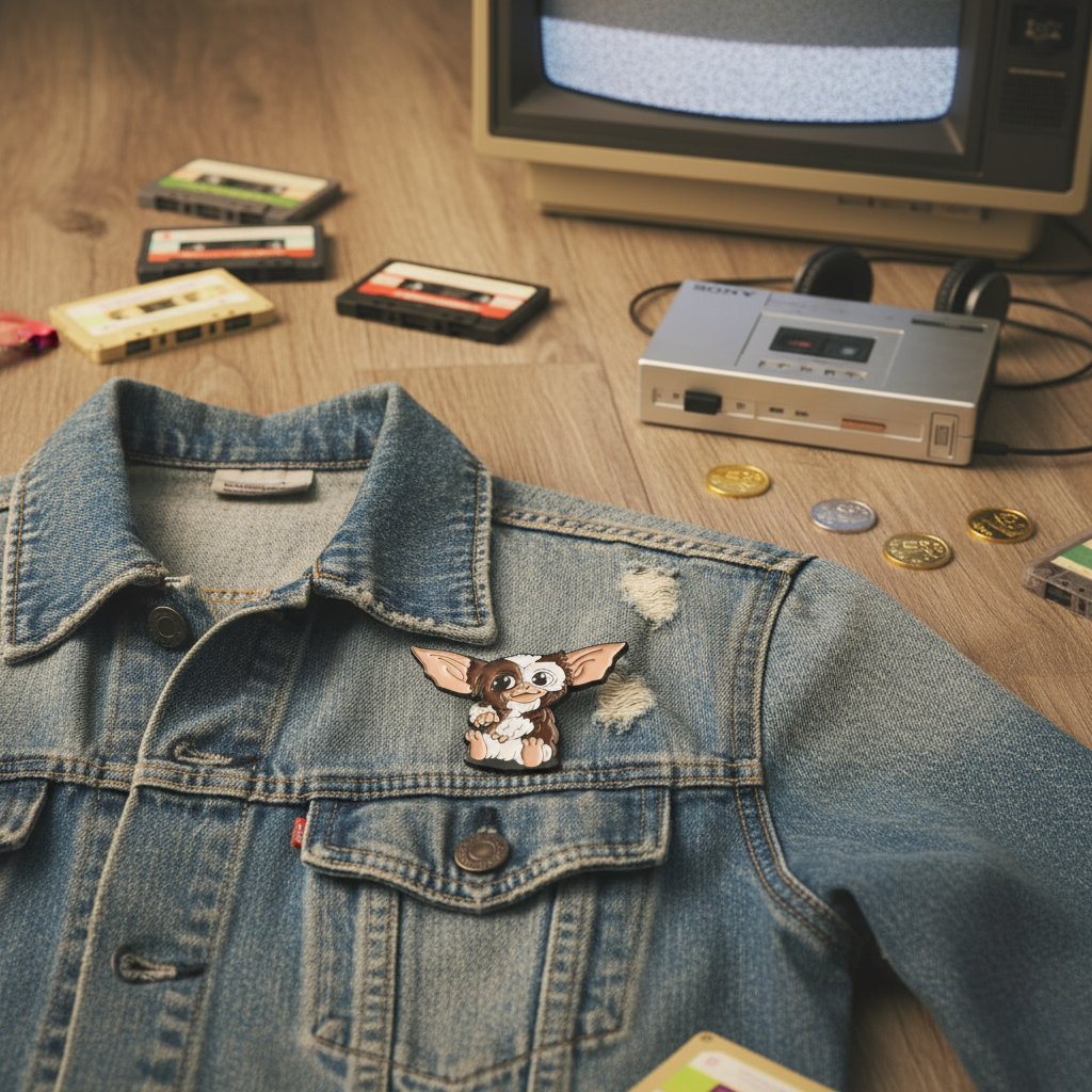 Gizmo Enamel Pin – Retro Gremlins Fan Collectible with Gloss Finish, Bold Detailing & 80s Nostalgia