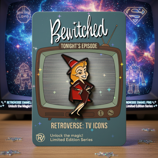 Bewitched Enamel Pin – Vintage Samantha Stephens Cartoon Style Collector’s Accessory