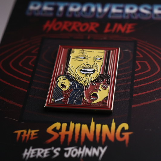 The Shining 'Here's Johnny' Jack Nicolson Horror Movie Scene Enamel Pin