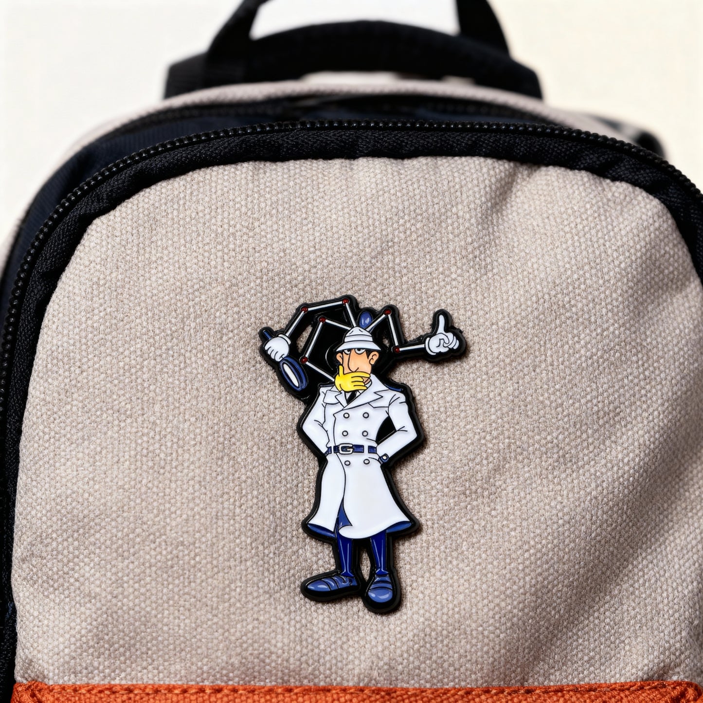 Inspector Gadget Enamel Pin – 80s Cartoon Lapel Badge, Retro Pop Culture Brooch for Jackets, Backpacks & Collectors