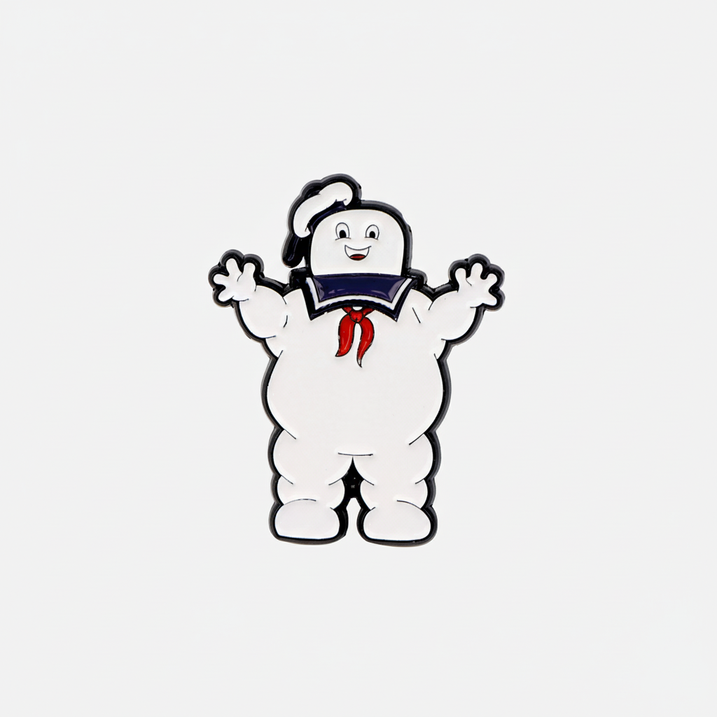 Stay Puft Marshmallow Man Enamel Pin – Retro Ghostbusters Collectible