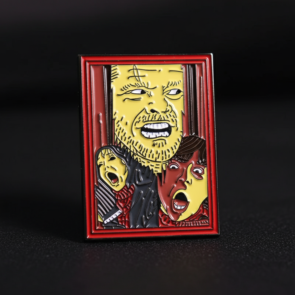 The Shining 'Here's Johnny' Jack Nicolson Horror Movie Scene Enamel Pin